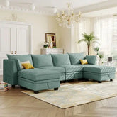 Bellemave® 115.1" Modern Large U - Shape Modular Sectional Sofa, Convertible Sofa Bed with Reversible Chaise - Bellemave